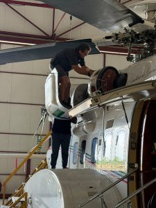 CHS Engineers working on S92 Helicopter